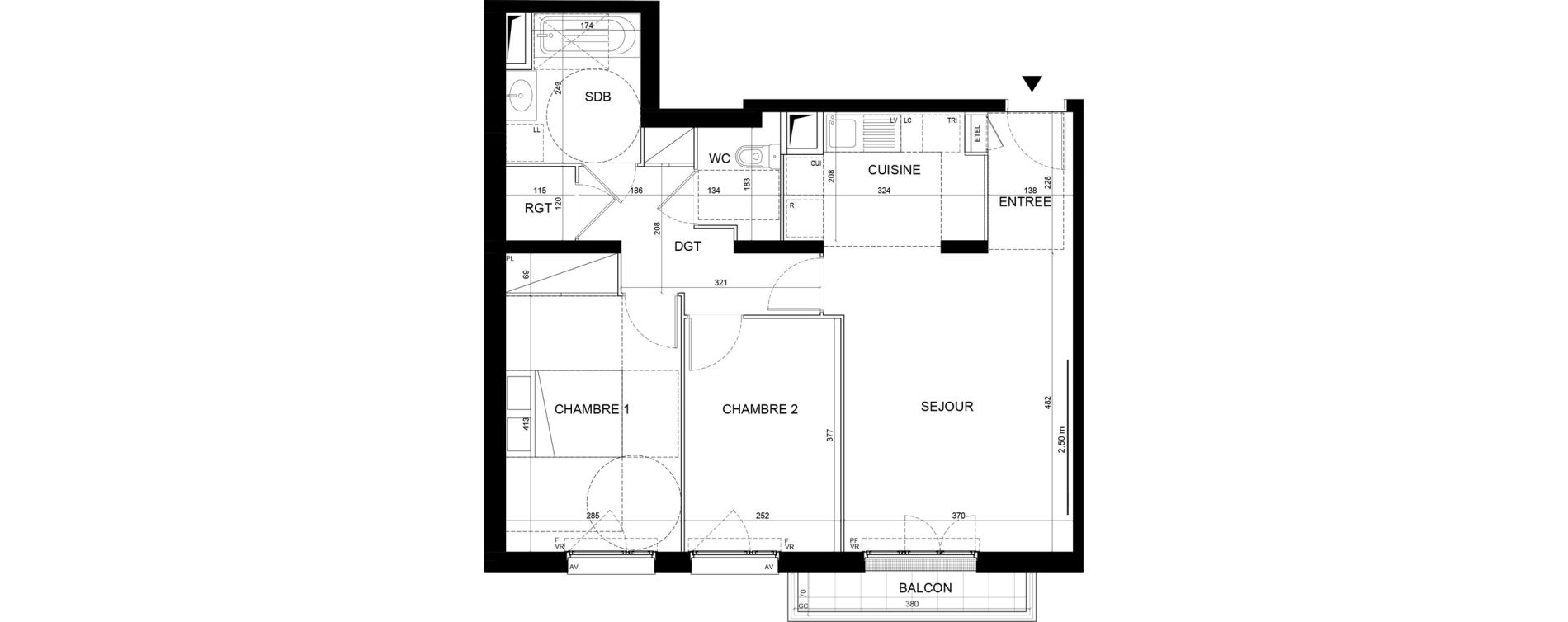 Appartement T3 de 65,02 m2 &agrave; Noisy-Le-Grand Centre ville