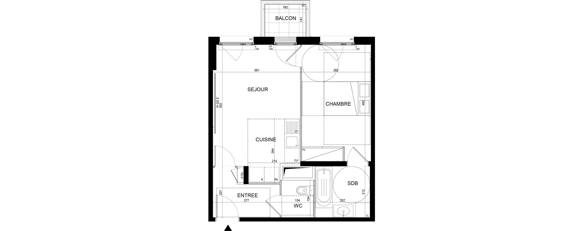 Appartement T2 de 43,73 m2 &agrave; Noisy-Le-Grand Centre ville