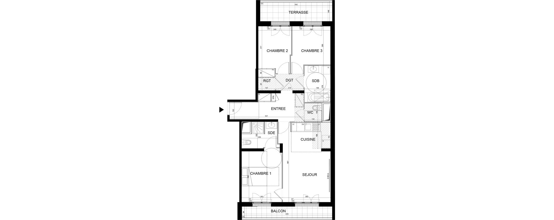 Appartement T4 de 77,11 m2 &agrave; Noisy-Le-Grand Centre ville