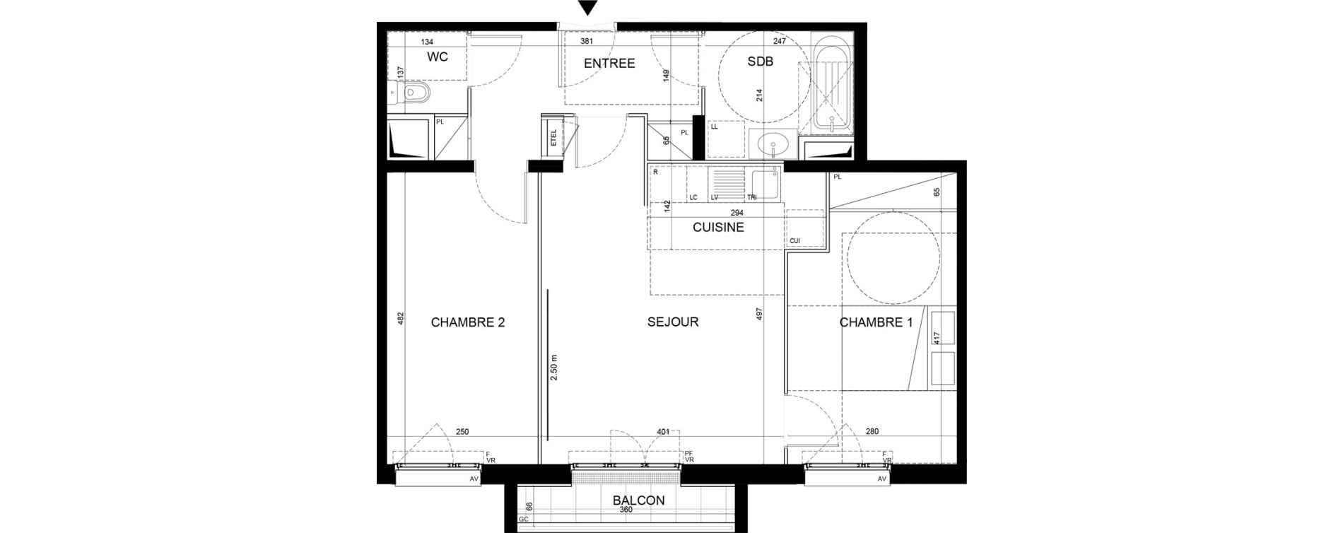 Appartement T3 de 60,25 m2 &agrave; Noisy-Le-Grand Centre ville