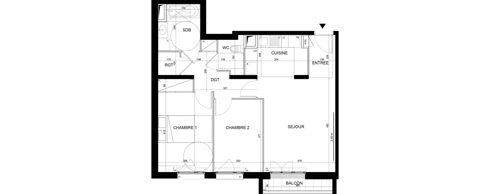 Appartement T3 de 65,02 m2 &agrave; Noisy-Le-Grand Centre ville