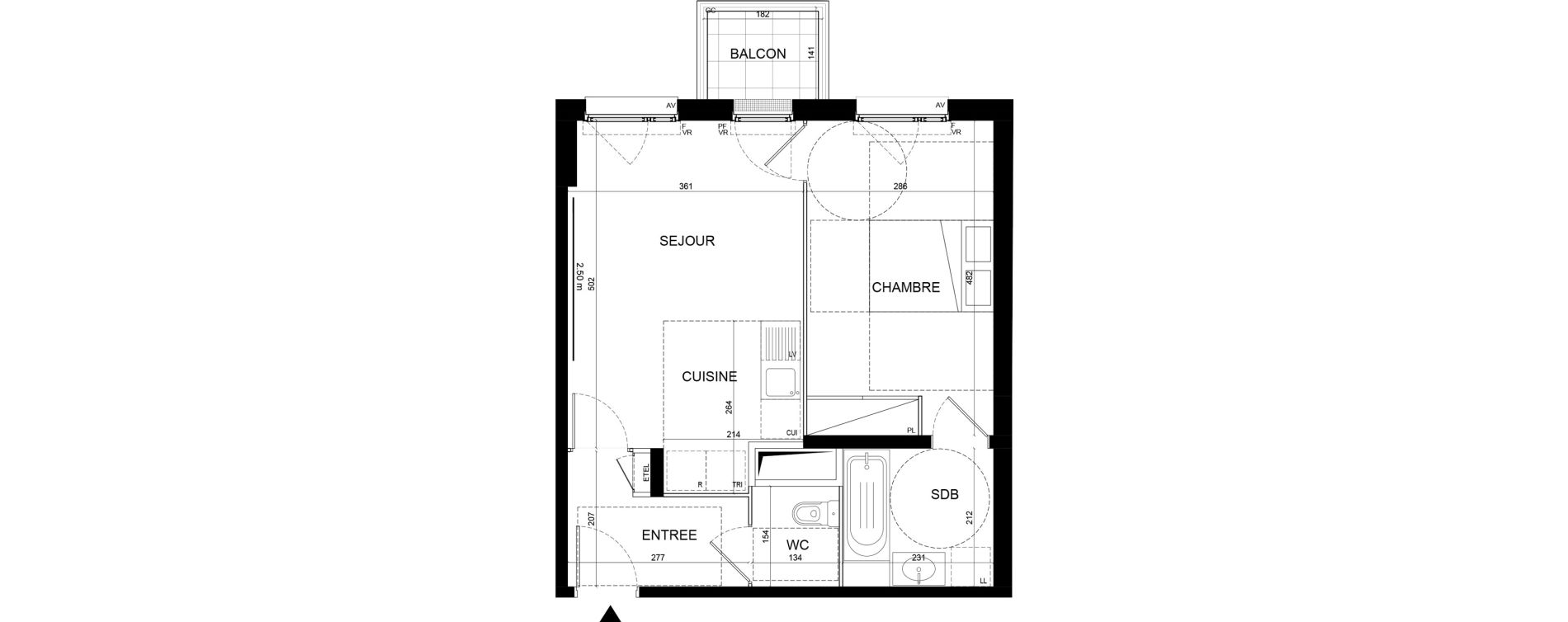 Appartement T2 de 44,02 m2 &agrave; Noisy-Le-Grand Centre ville