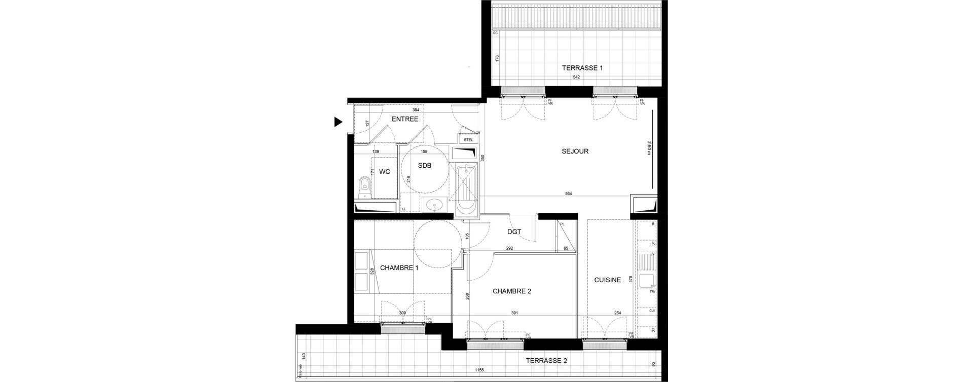 Appartement T3 de 67,35 m2 &agrave; Noisy-Le-Grand Centre ville