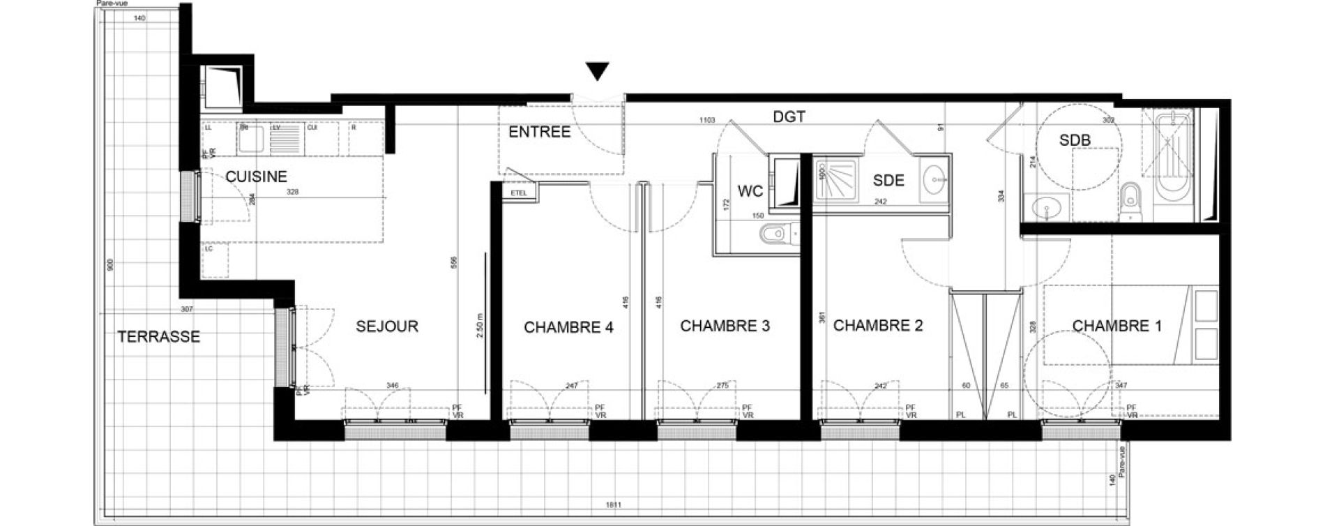 Appartement T5 de 89,97 m2 &agrave; Noisy-Le-Grand Centre ville