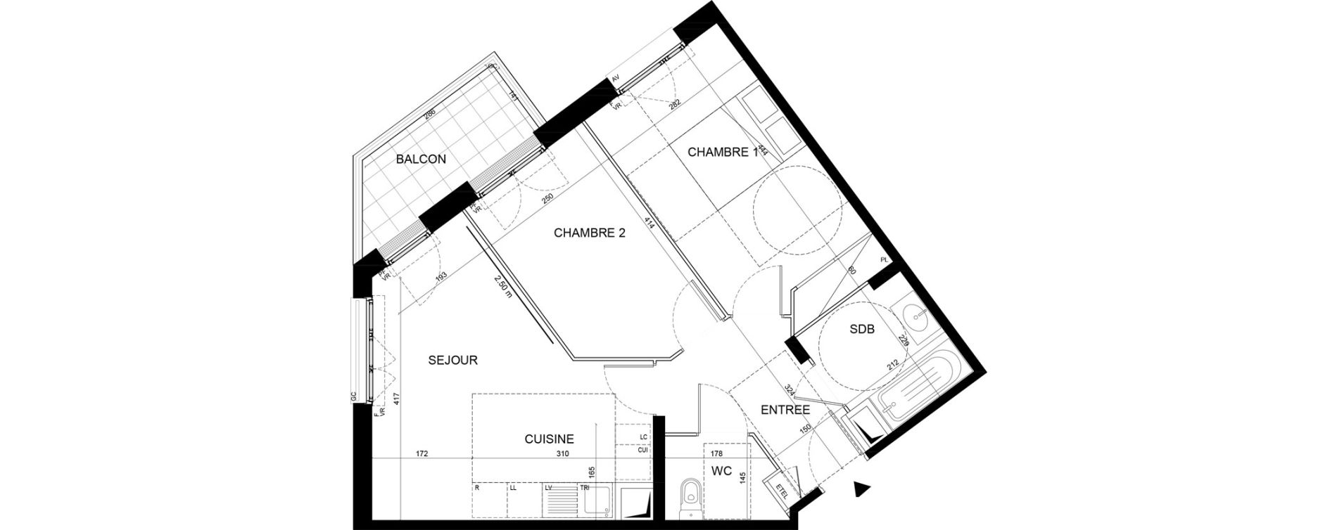 Appartement T3 de 55,04 m2 &agrave; Noisy-Le-Grand Centre ville