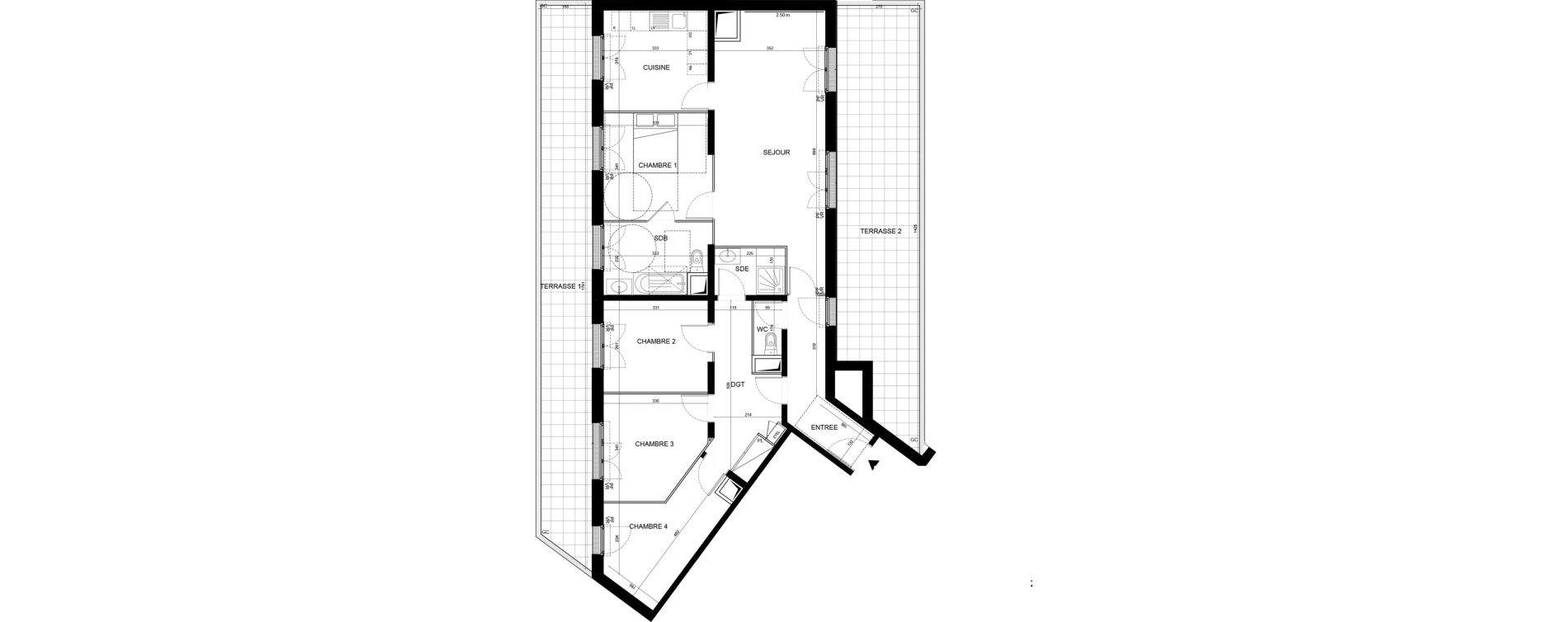 Appartement T5 de 108,20 m2 &agrave; Noisy-Le-Grand Centre ville