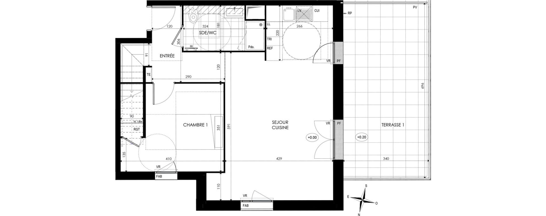 Duplex T4 de 94,26 m2 &agrave; Noisy-Le-Grand Centre