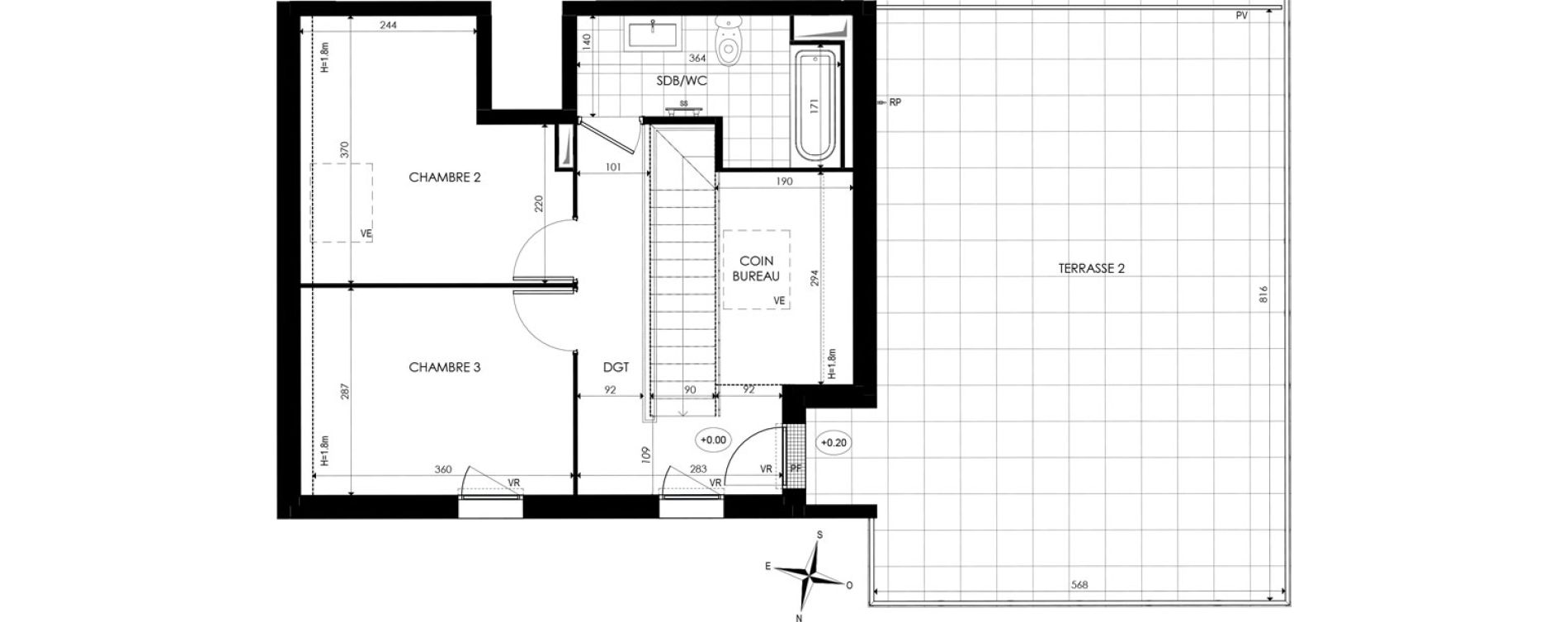 Duplex T4 de 94,26 m2 &agrave; Noisy-Le-Grand Centre