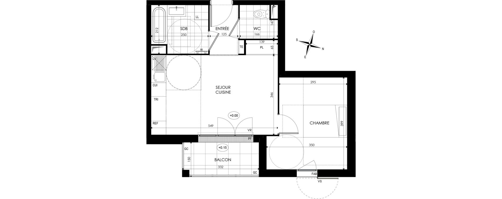 Appartement T2 de 42,35 m2 &agrave; Noisy-Le-Grand Centre