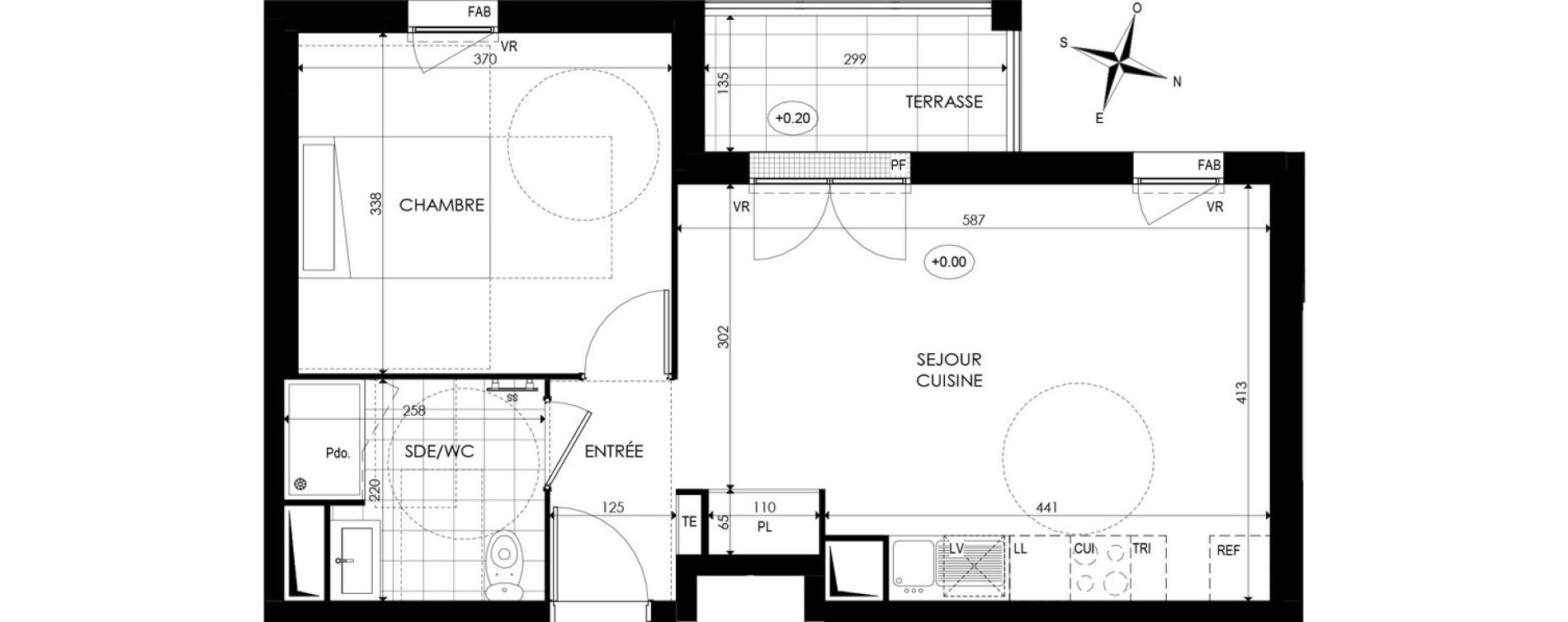 Appartement T2 de 43,40 m2 &agrave; Noisy-Le-Grand Centre