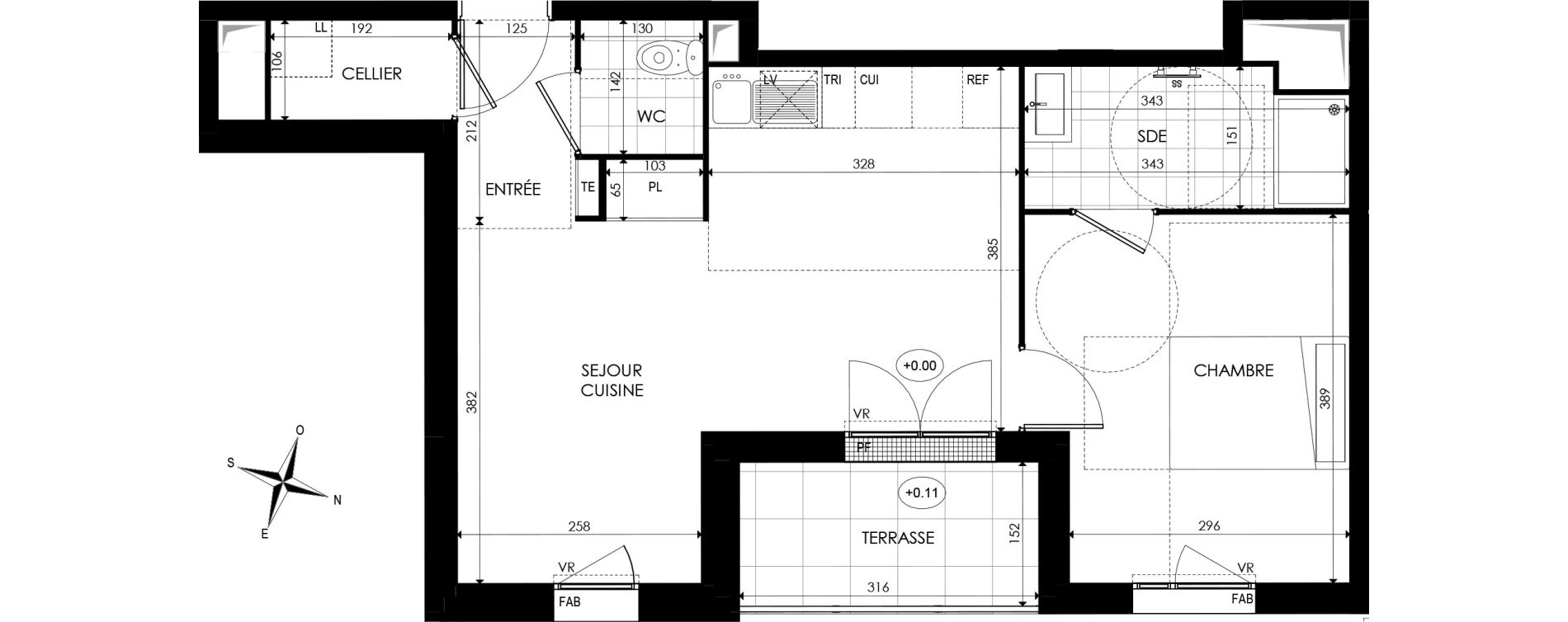 Appartement T2 de 47,41 m2 &agrave; Noisy-Le-Grand Centre