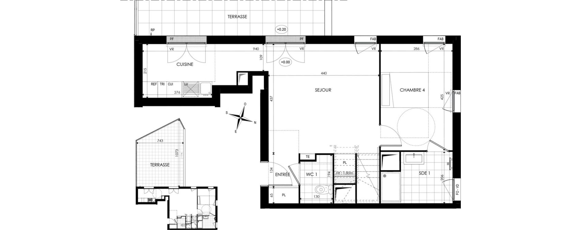 Duplex T5 de 102,99 m2 &agrave; Noisy-Le-Grand Centre