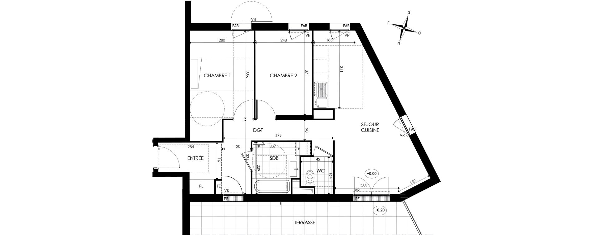 Appartement T3 de 62,94 m2 &agrave; Noisy-Le-Grand Centre