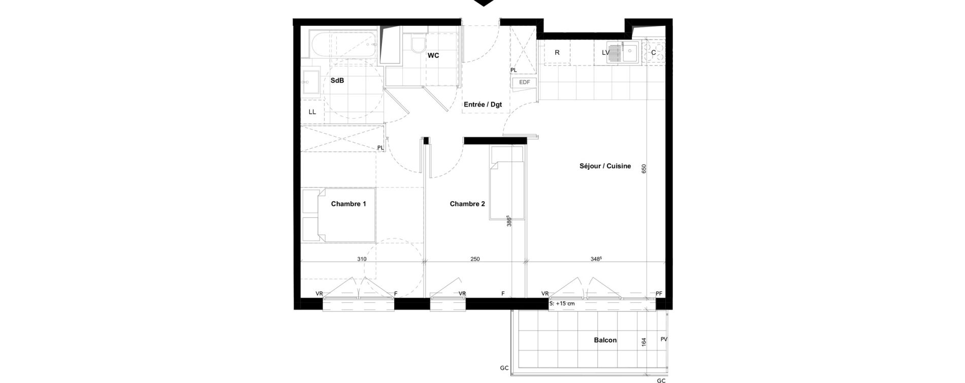 Appartement T3 de 58,97 m2 &agrave; Noisy-Le-Grand Centre ville