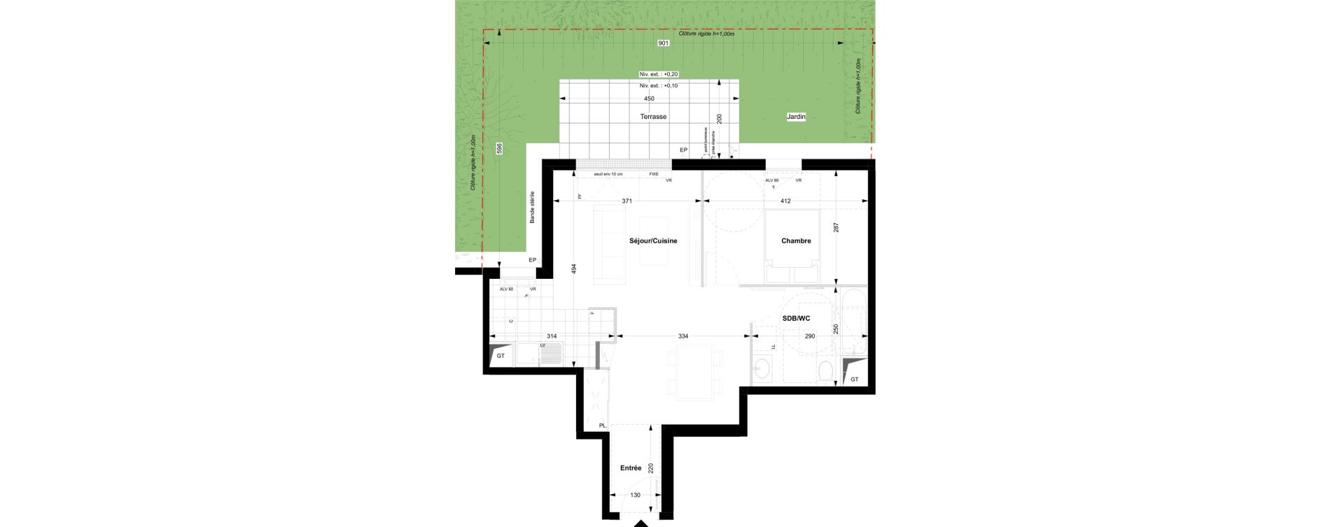 Appartement T2 de 50,77 m2 &agrave; Noisy-Le-Grand Centre ville