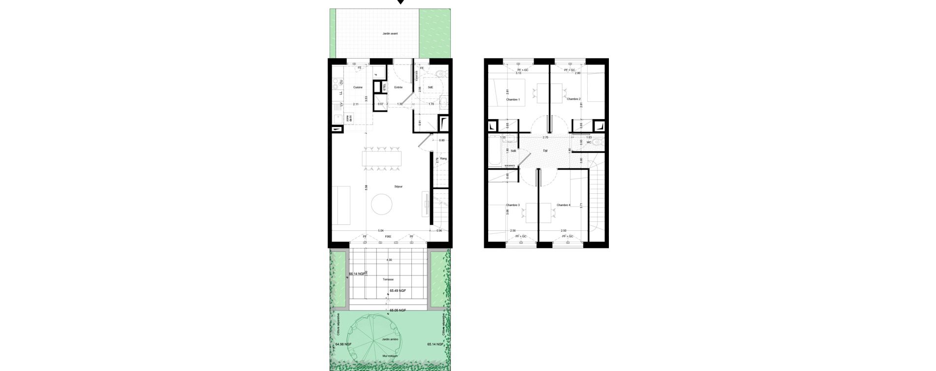 Duplex T5 de 97,70 m2 &agrave; Noisy-Le-Grand Centre ville