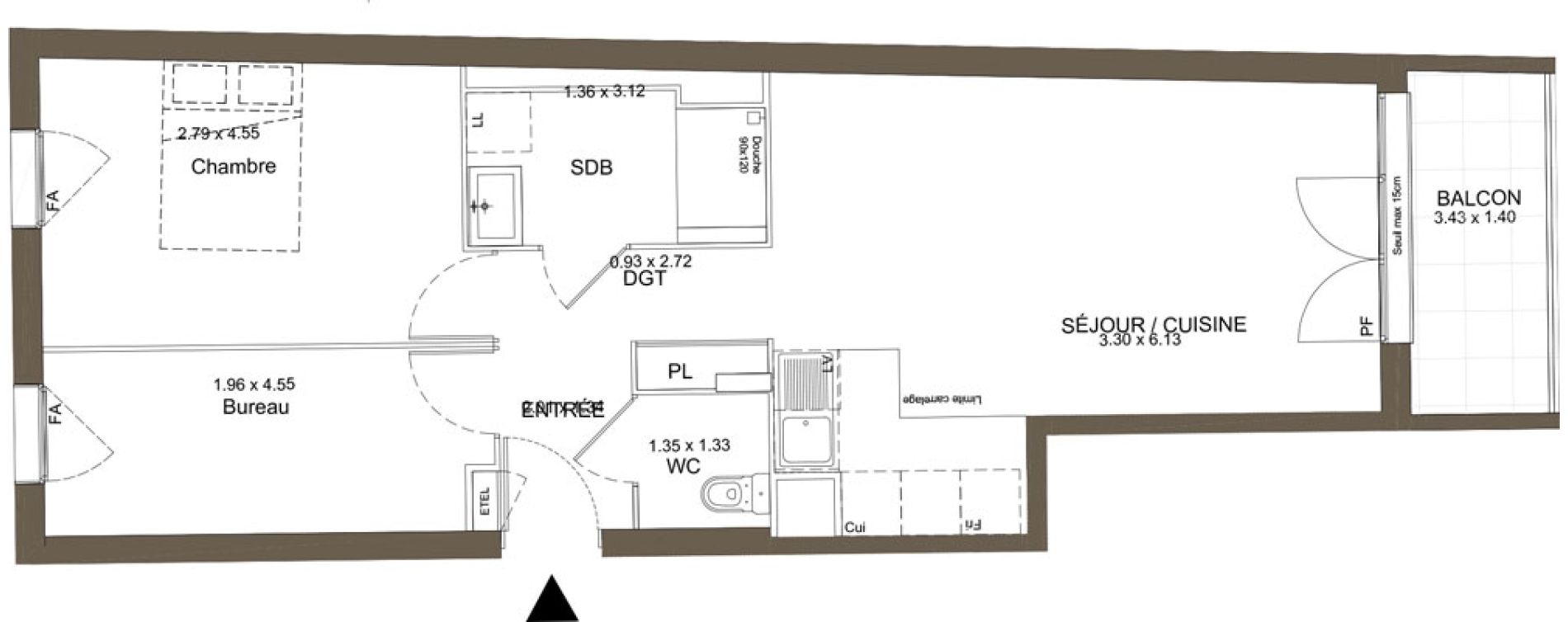 Appartement T2 bis de 69,34 m2 &agrave; Noisy-Le-Grand Les coteaux