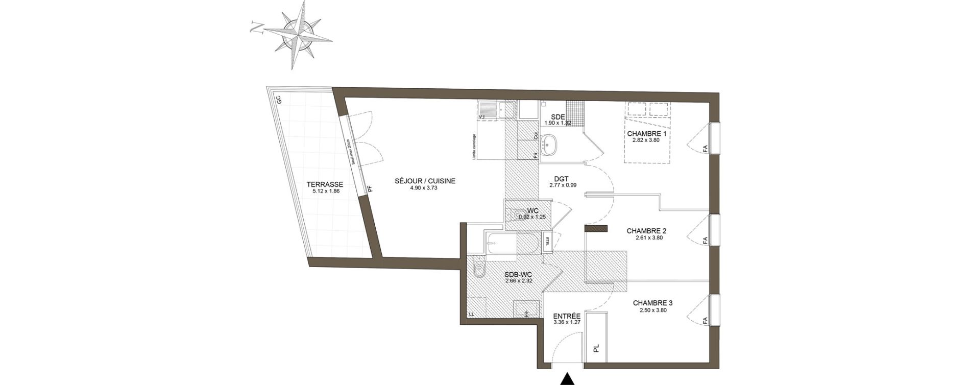 Appartement T4 de 69,86 m2 &agrave; Noisy-Le-Grand Les coteaux