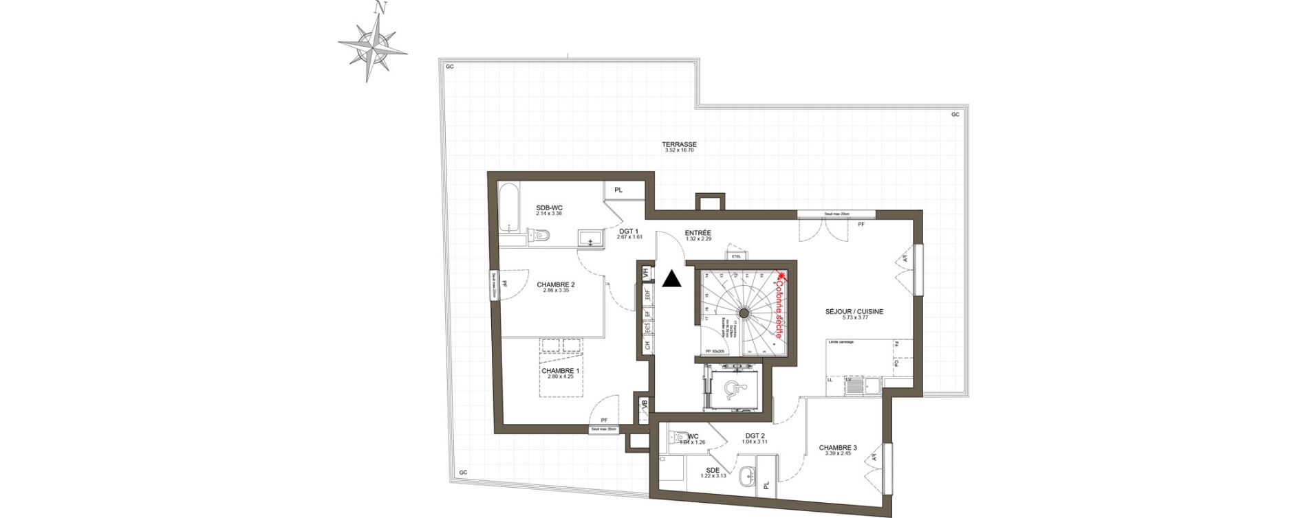 Appartement T4 de 82,94 m2 &agrave; Noisy-Le-Grand Les coteaux