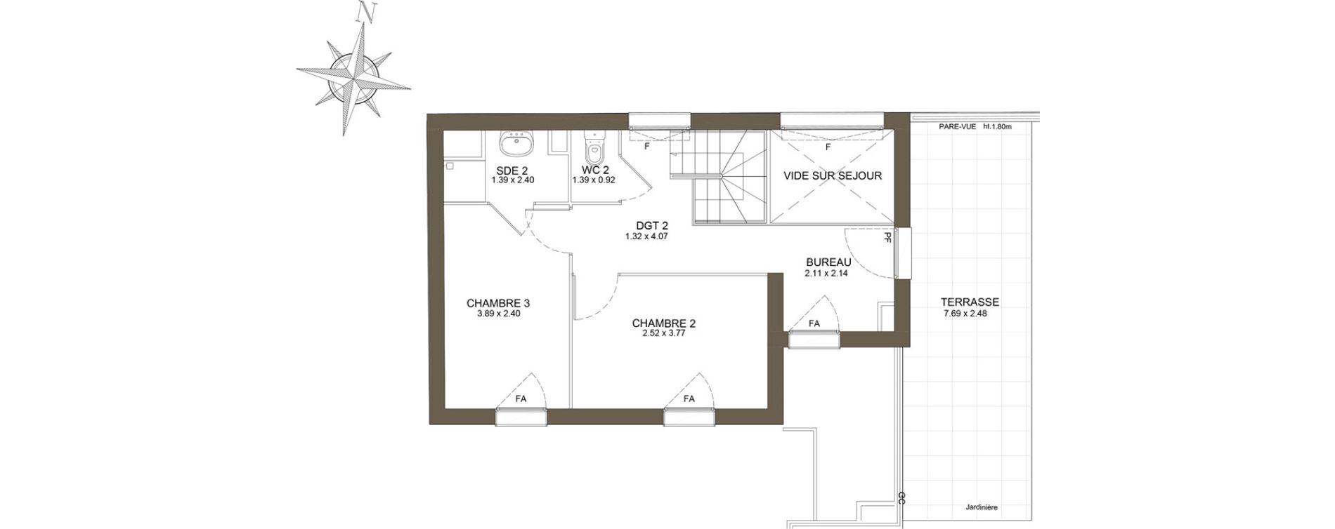 Appartement T4 de 91,50 m2 &agrave; Noisy-Le-Grand Les coteaux