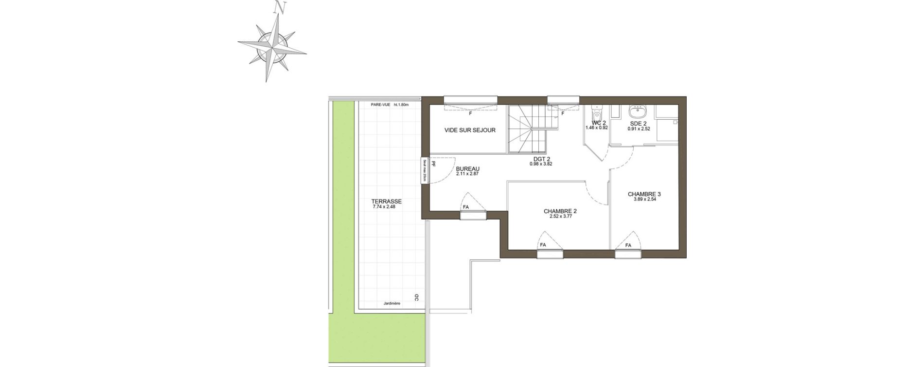 Appartement T4 de 103,32 m2 &agrave; Noisy-Le-Grand Les coteaux