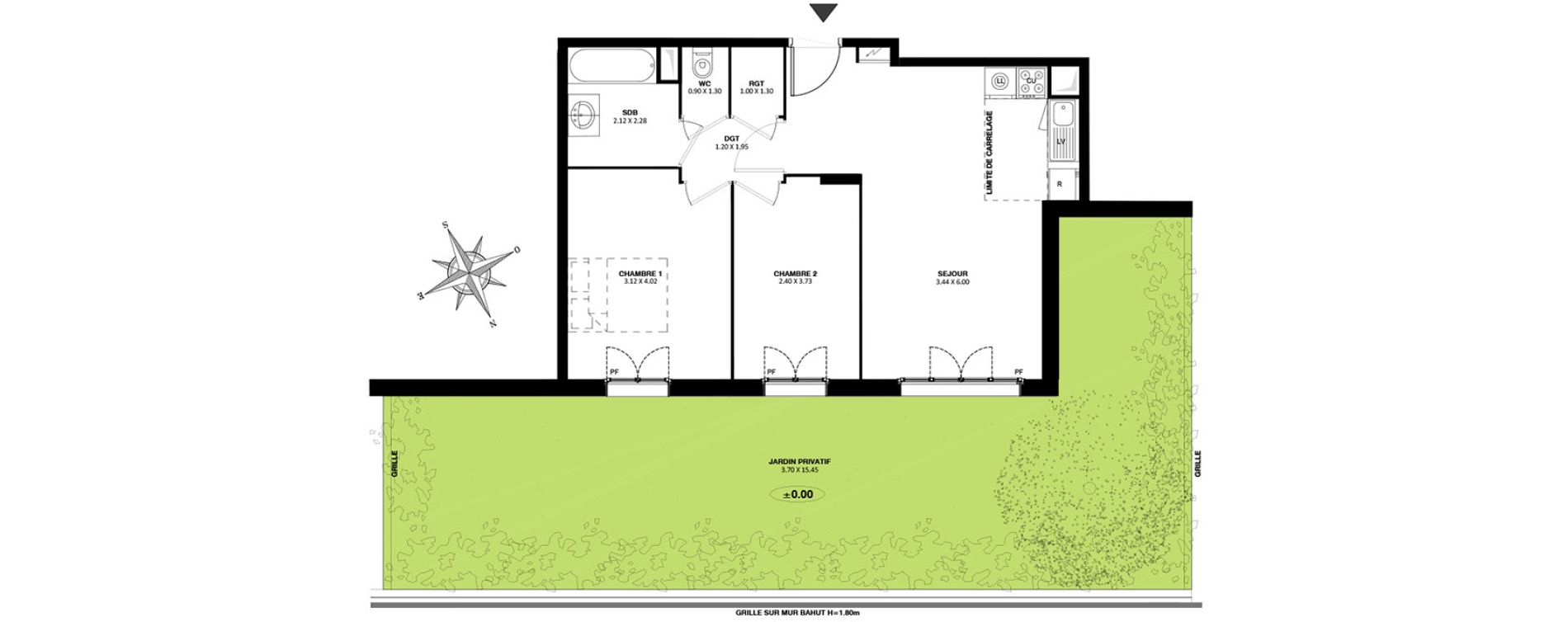 Appartement T3 de 56,10 m2 &agrave; Noisy-Le-Grand Centre