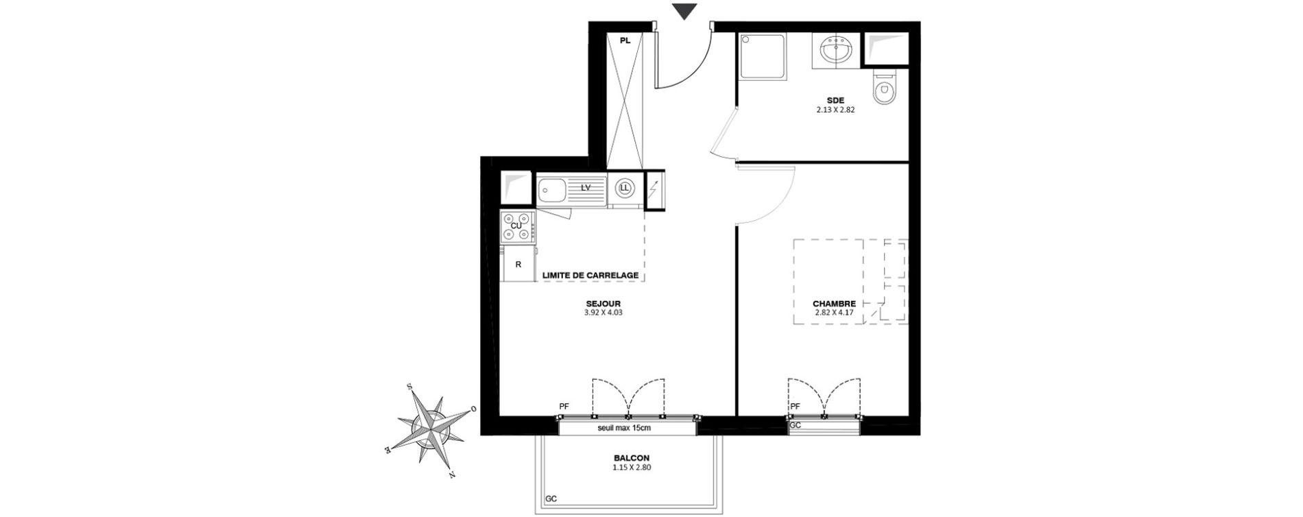 Appartement T2 de 37,55 m2 &agrave; Noisy-Le-Grand Centre