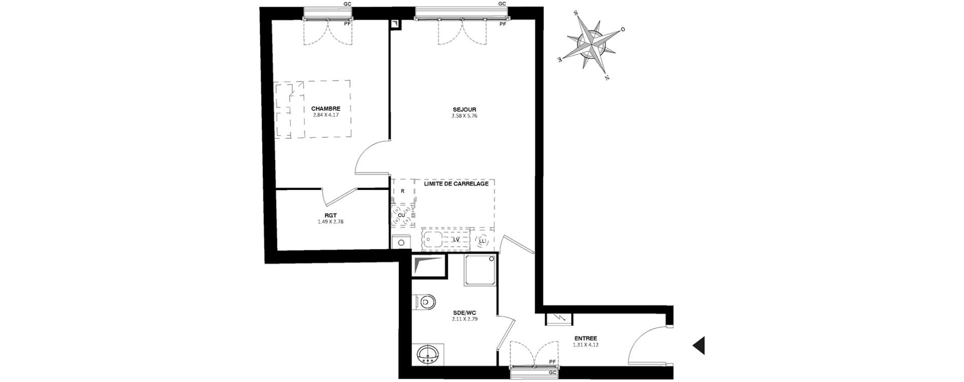 Appartement T2 de 48,40 m2 &agrave; Noisy-Le-Grand Centre