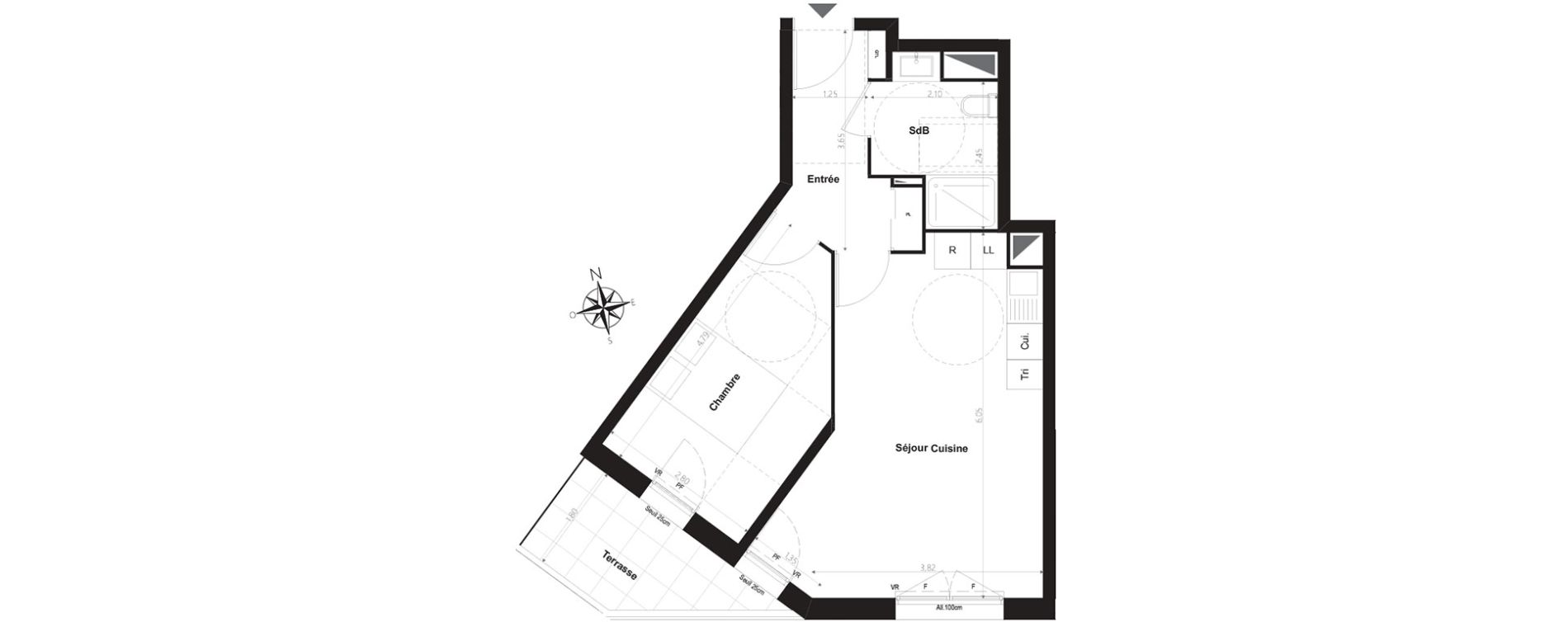 Appartement T2 de 44,29 m2 &agrave; Noisy-Le-Grand Maille-horizon