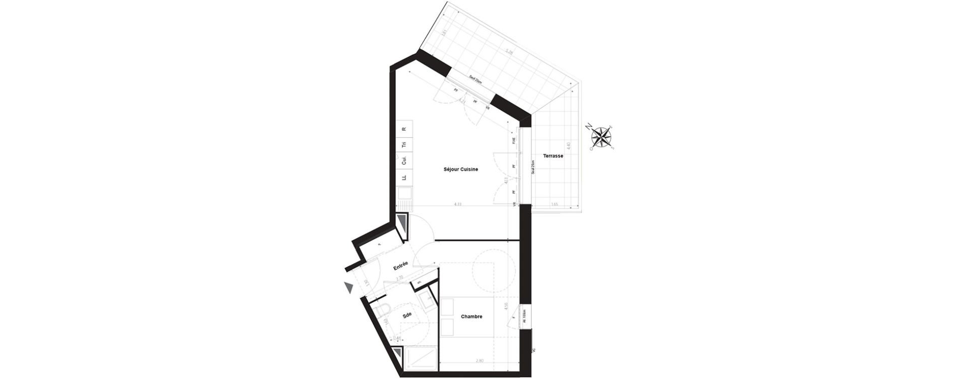 Appartement T2 de 45,34 m2 &agrave; Noisy-Le-Grand Maille-horizon