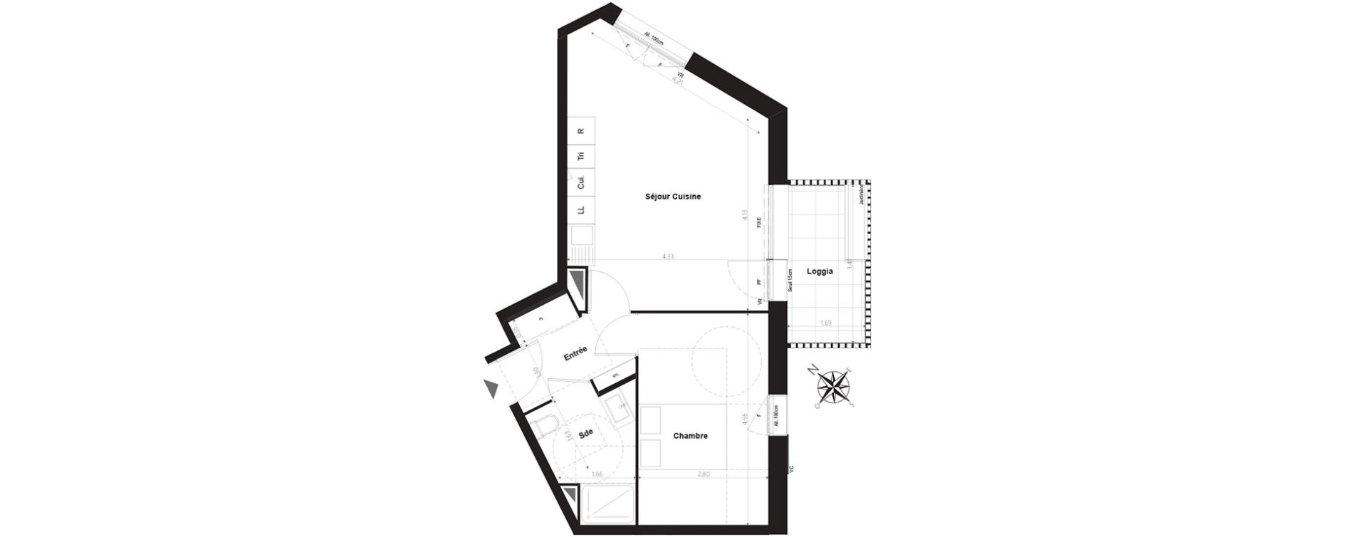Appartement T2 de 45,55 m2 &agrave; Noisy-Le-Grand Maille-horizon