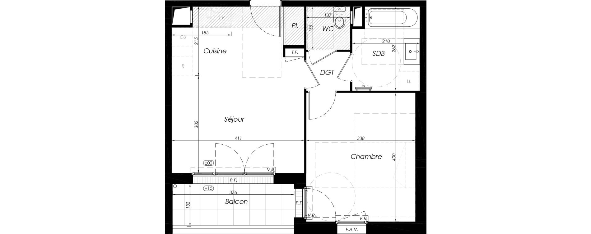 Appartement T2 de 42,86 m2 &agrave; Noisy-Le-Grand Centre