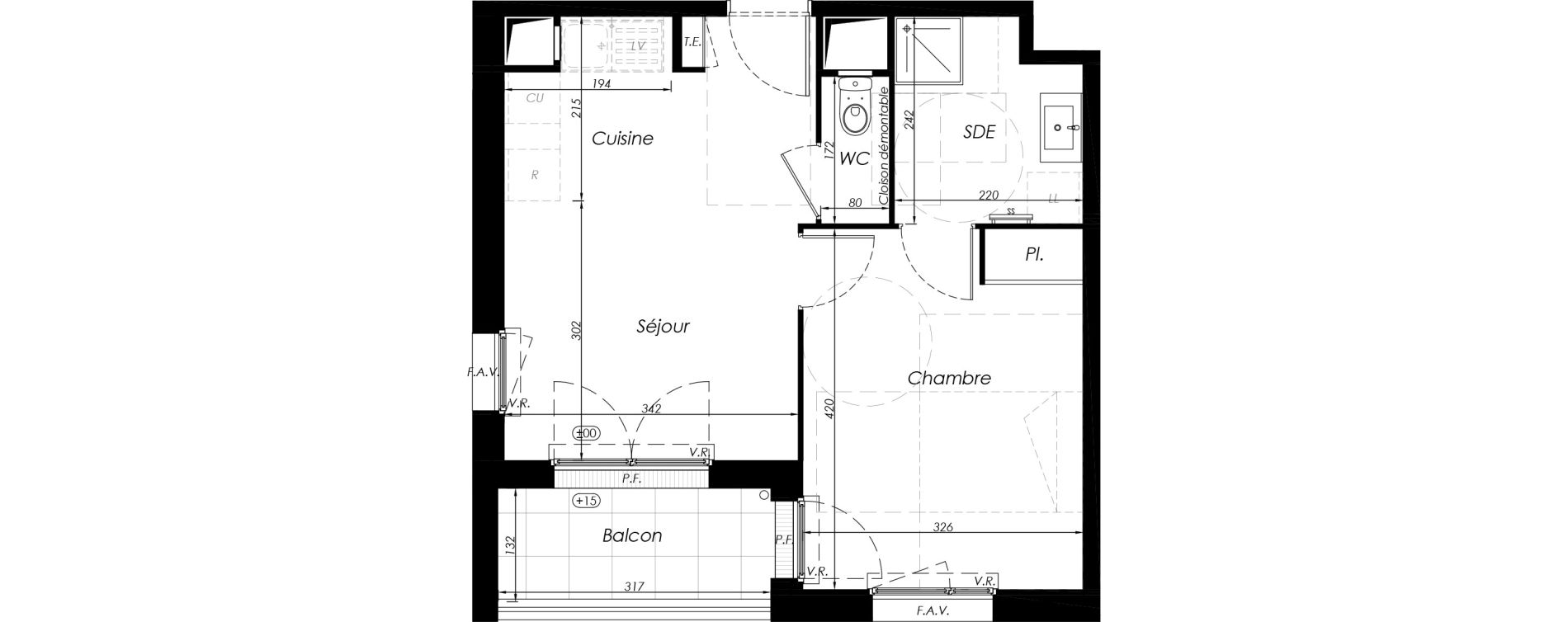 Appartement T2 de 37,48 m2 &agrave; Noisy-Le-Grand Centre