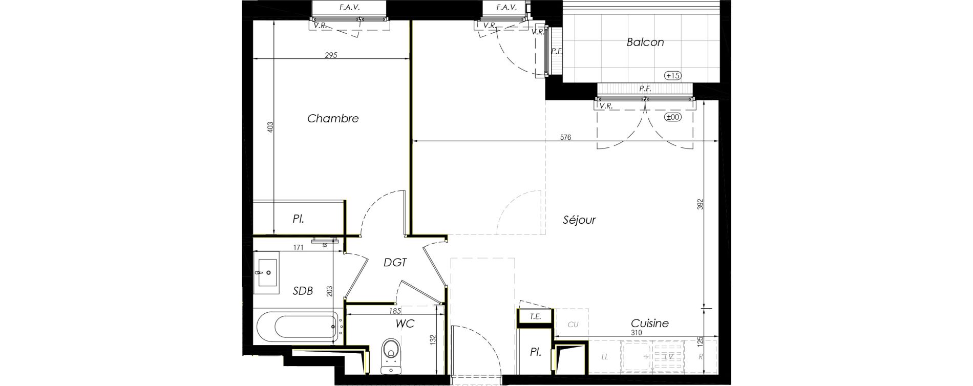 Appartement T2 de 50,85 m2 &agrave; Noisy-Le-Grand Centre