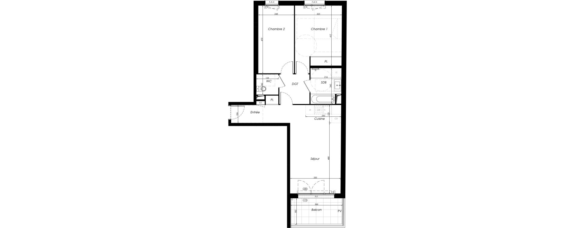 Appartement T3 de 64,55 m2 &agrave; Noisy-Le-Grand Centre