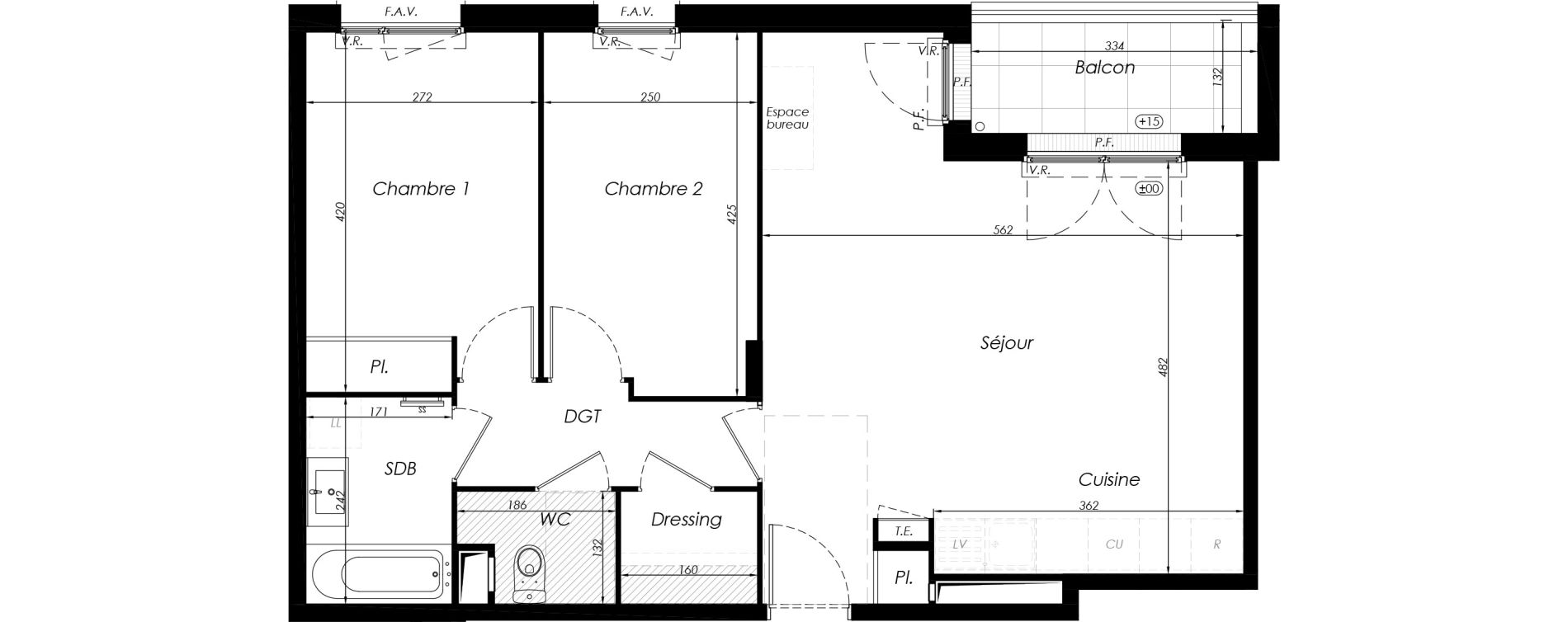 Appartement T3 de 64,57 m2 &agrave; Noisy-Le-Grand Centre