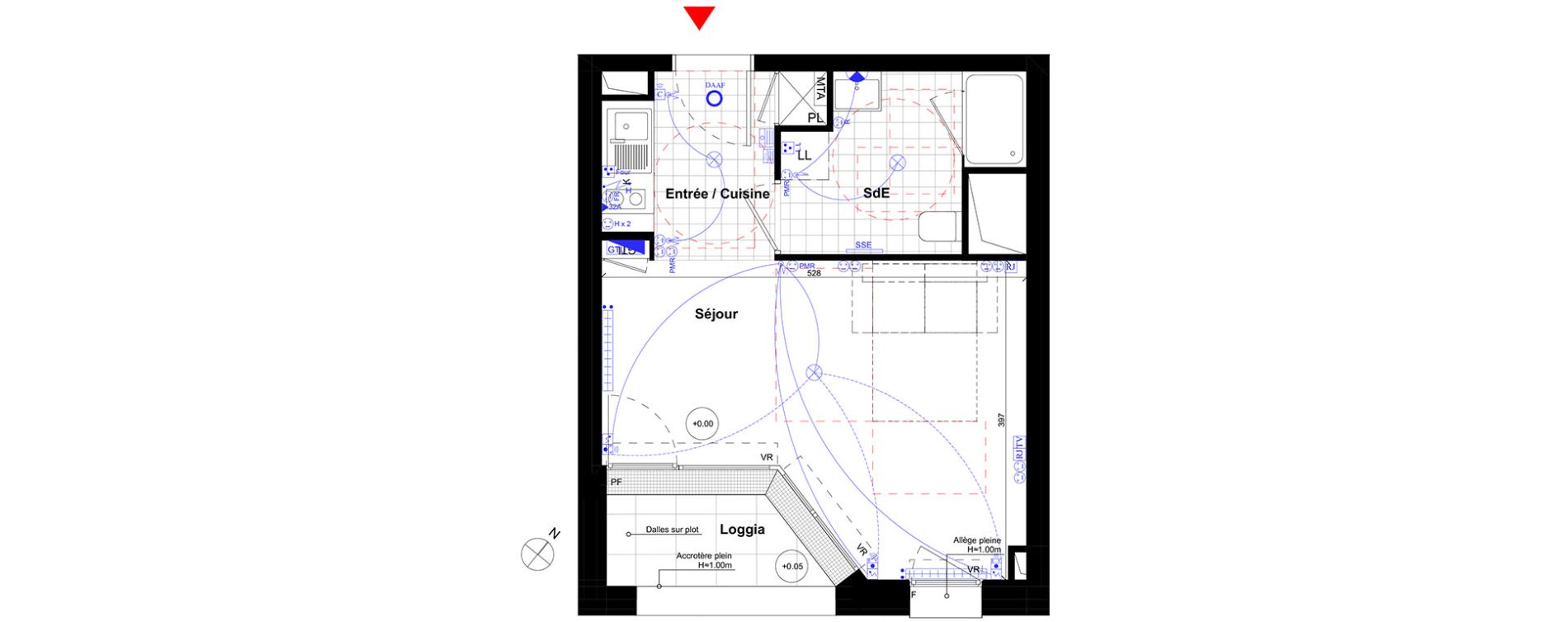 Appartement T1 de 27,50 m2 &agrave; Noisy-Le-Grand Centre