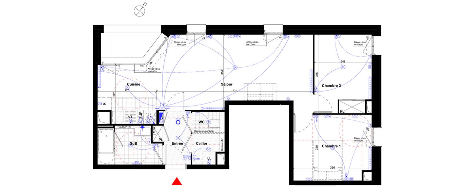 Appartement T3 de 64,00 m2 &agrave; Noisy-Le-Grand Centre