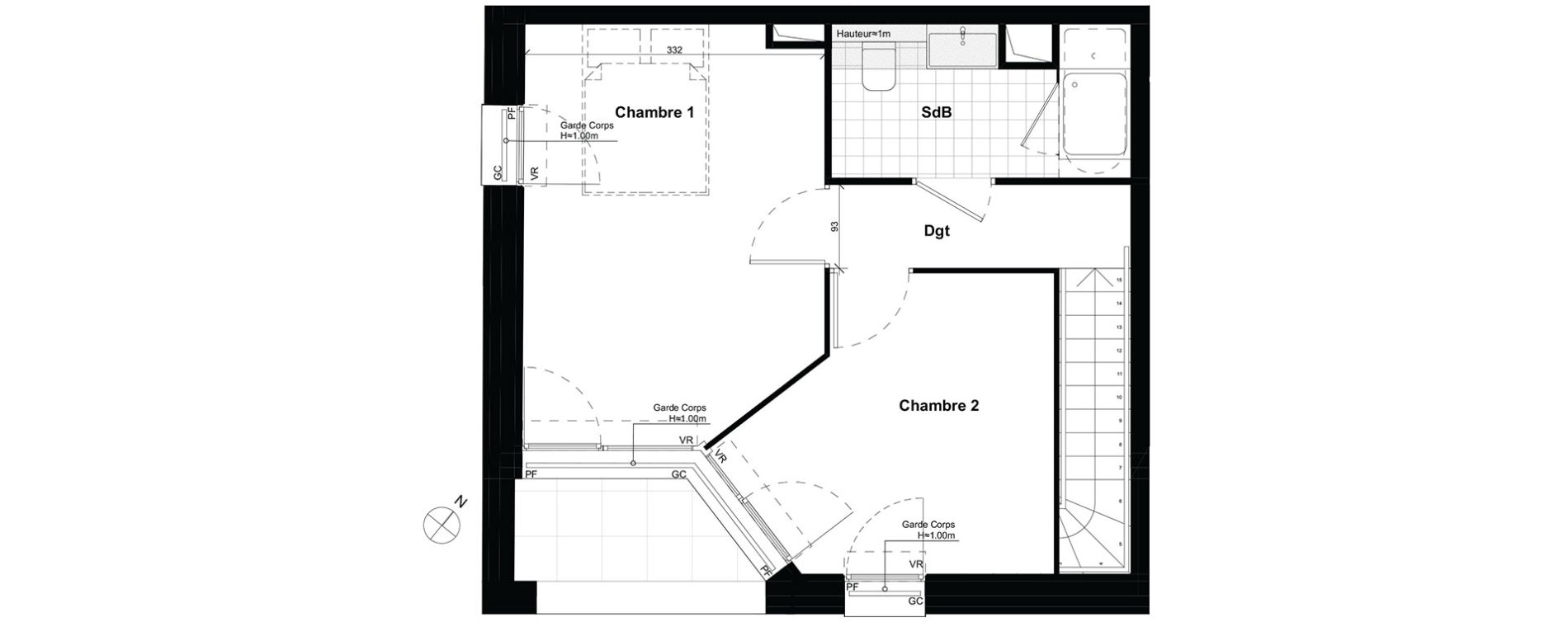 Appartement T3 de 65,30 m2 &agrave; Noisy-Le-Grand Centre