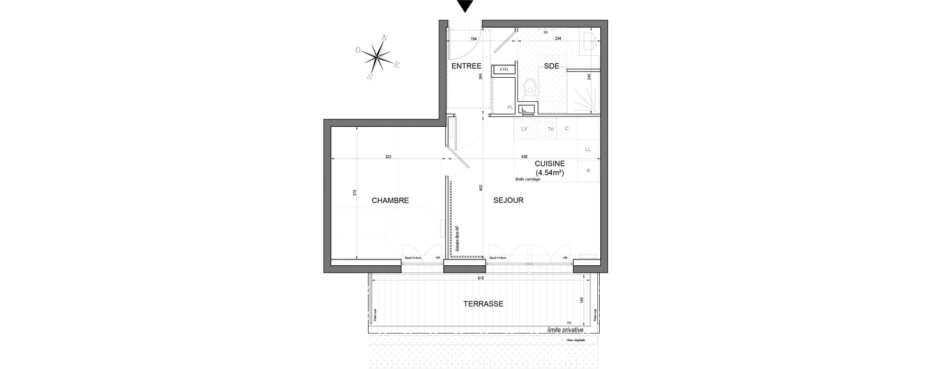 Appartement T2 de 39,61 m2 &agrave; Noisy-Le-Grand Centre ville