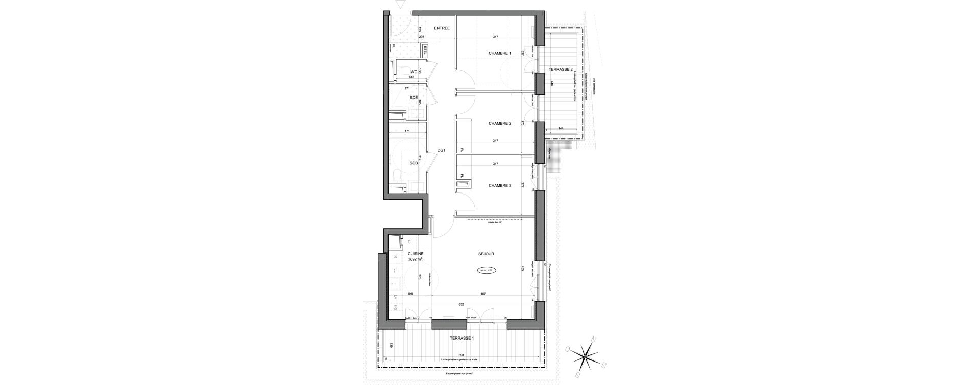 Appartement T4 de 80,67 m2 &agrave; Noisy-Le-Grand Centre ville