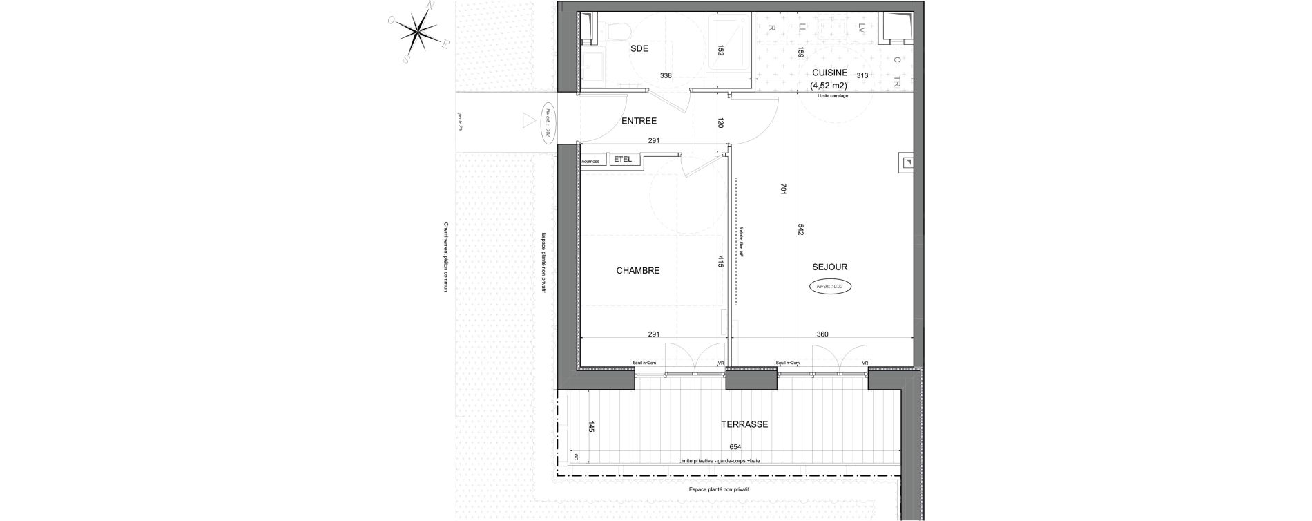 Appartement T2 de 44,18 m2 &agrave; Noisy-Le-Grand Centre ville