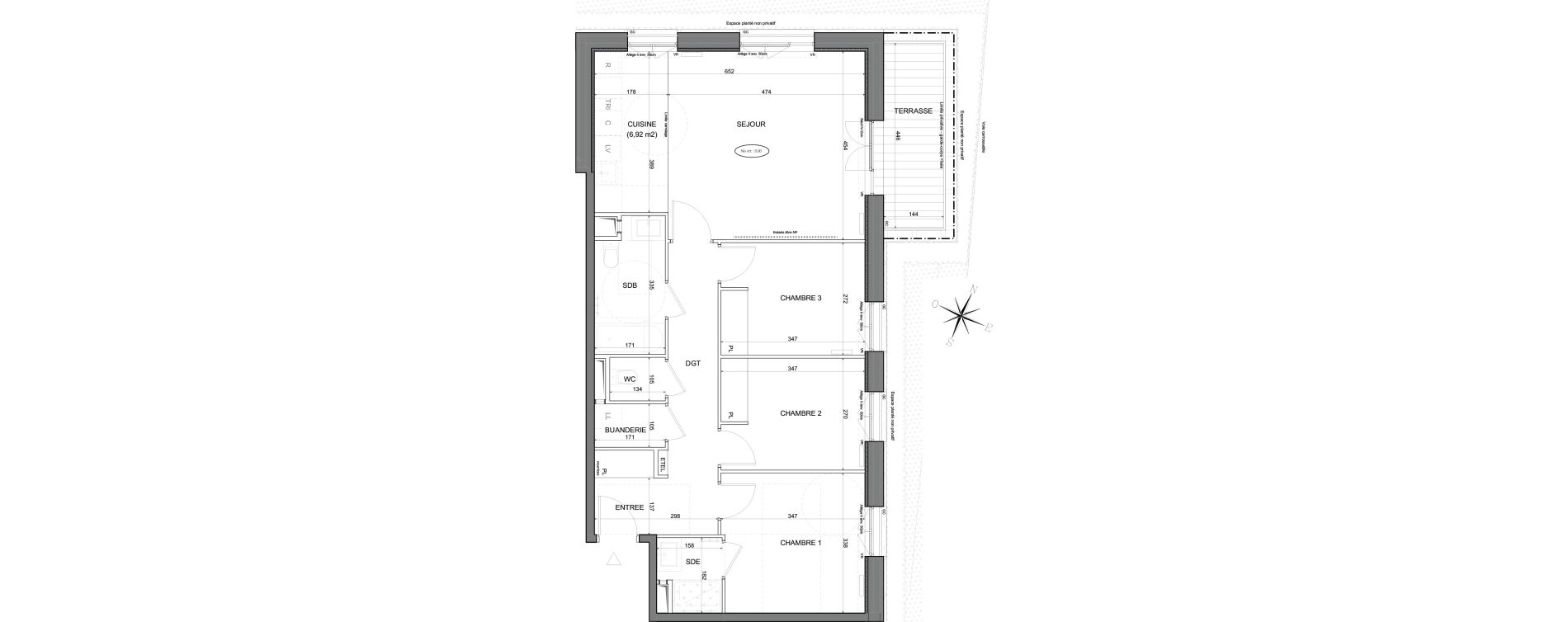 Appartement T4 de 81,67 m2 &agrave; Noisy-Le-Grand Centre ville