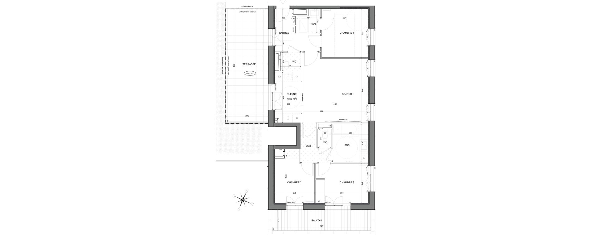 Appartement T4 de 80,34 m2 &agrave; Noisy-Le-Grand Centre ville