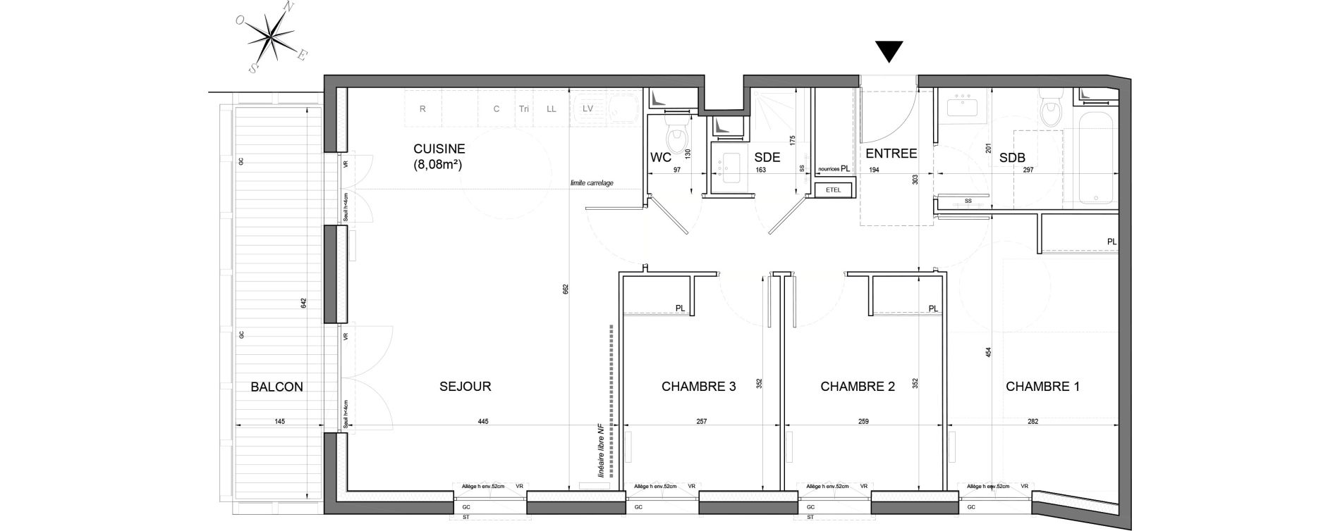 Appartement T4 de 80,00 m2 &agrave; Noisy-Le-Grand Centre ville