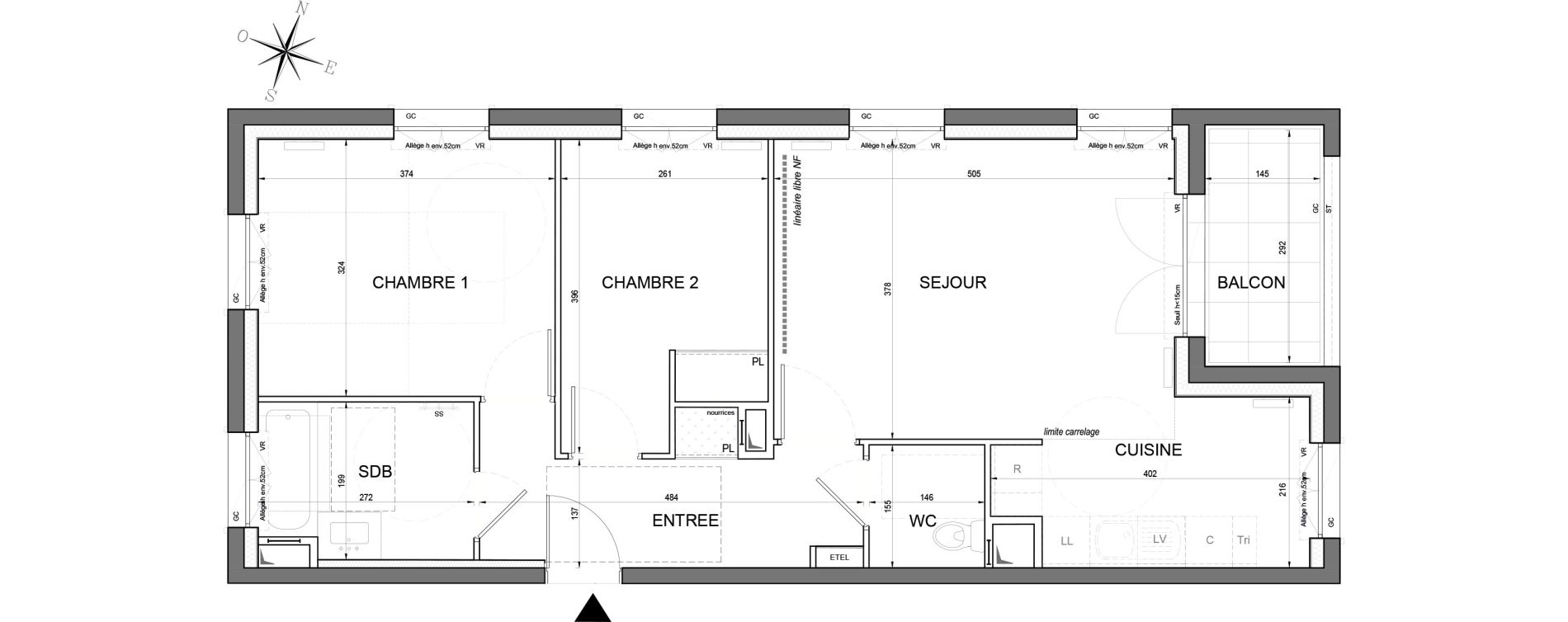 Appartement T3 de 62,85 m2 &agrave; Noisy-Le-Grand Centre ville