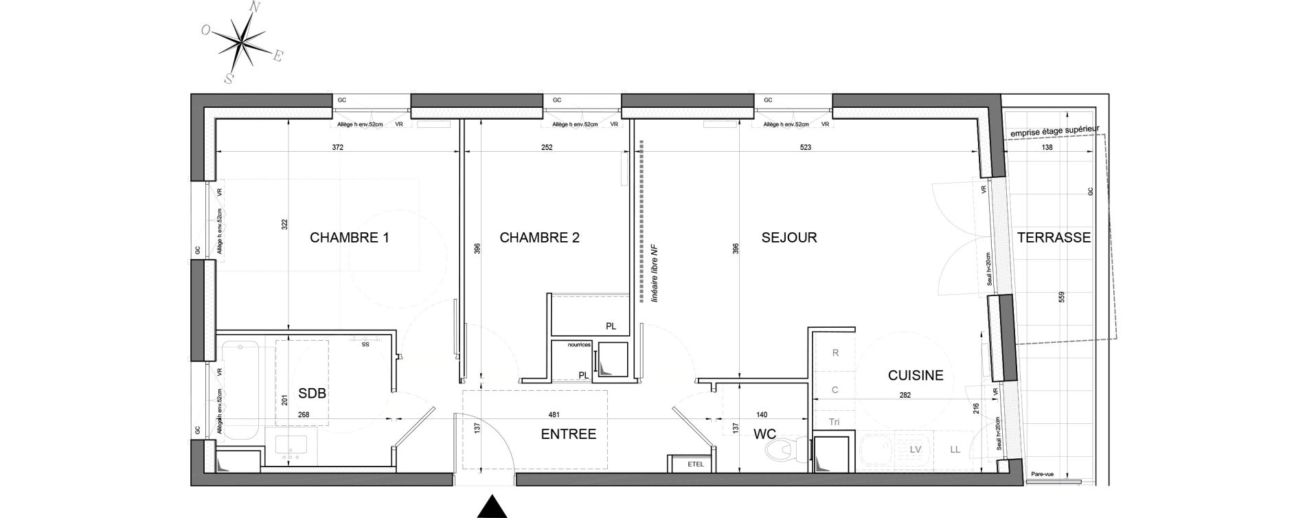 Appartement T3 de 60,32 m2 &agrave; Noisy-Le-Grand Centre ville
