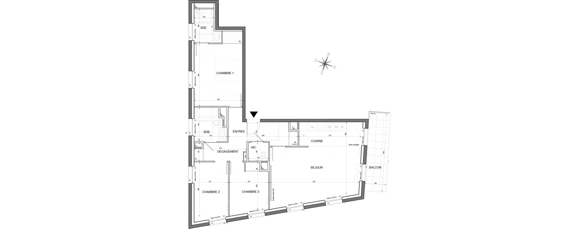 Appartement T4 de 90,23 m2 &agrave; Noisy-Le-Grand Centre ville