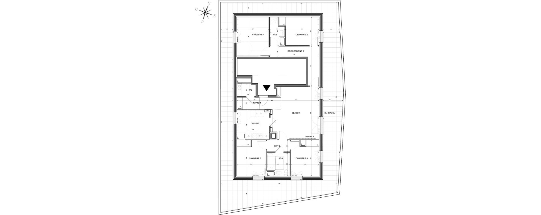 Appartement T5 de 105,06 m2 &agrave; Noisy-Le-Grand Centre ville