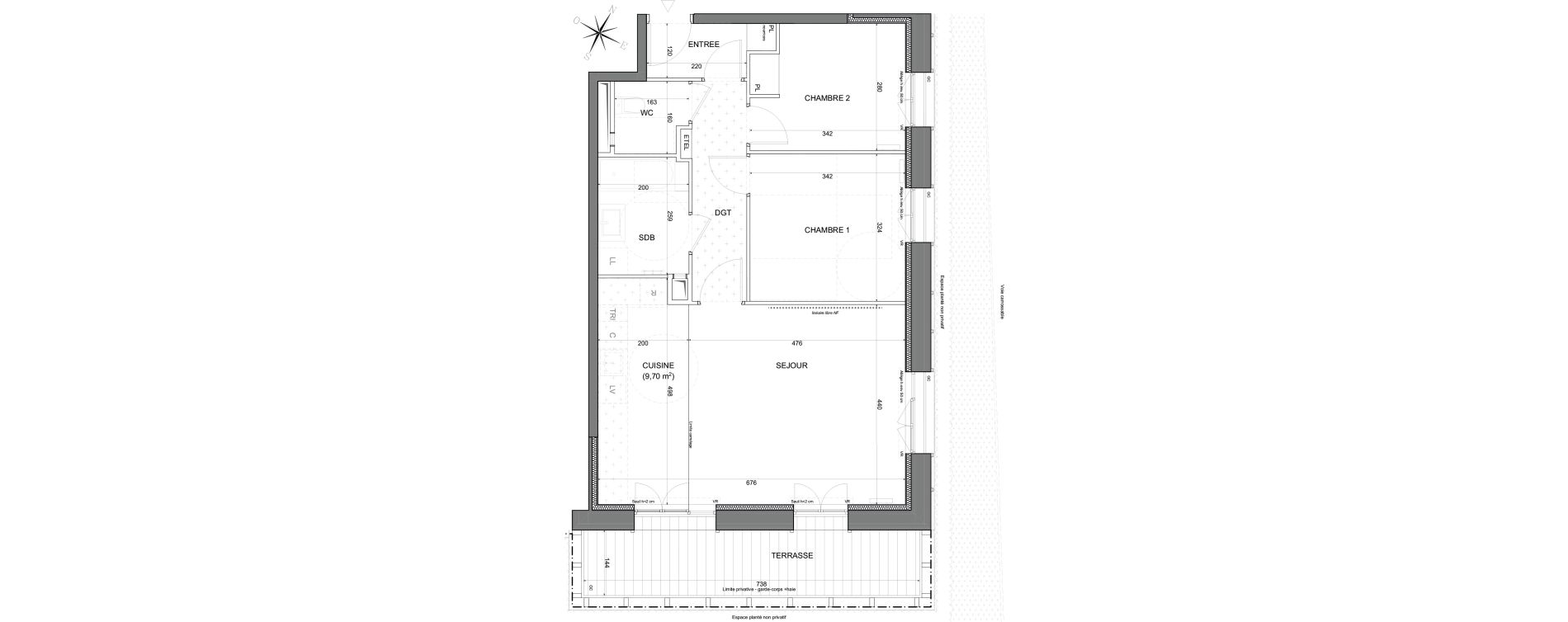 Appartement T3 de 67,22 m2 &agrave; Noisy-Le-Grand Centre ville